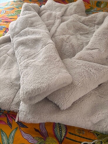 s Beden ten rengi Renk Zara peluş tüylü mont