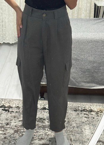 Trendyolmilla Gri Kadın Bol Kesim Pantolon