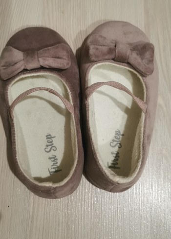 Kızlar İçin Bej Süet Fiyonk Detaylı Babet - Görsel 2