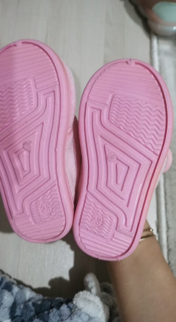 Kız Çocuk Pembe Nakışlı Ev/Kreş Ayakkabısı - Görsel 2