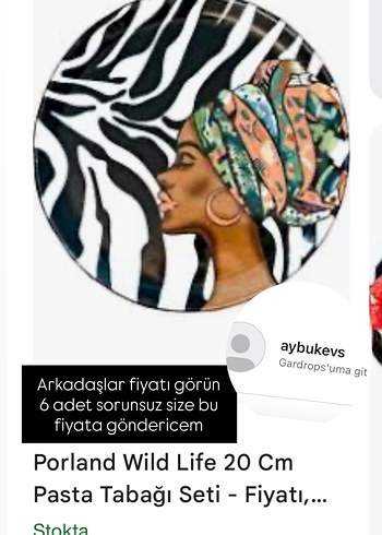 Porland Porland Porselen tabak 6 adet