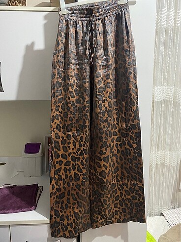 s Beden Leoparlı pantolon