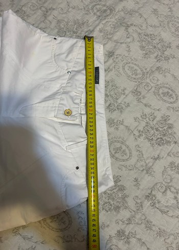 l Beden beyaz Renk Beyaz Kadın Kumaş Pantolon