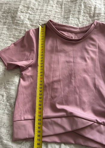 Zara Kız Çocuk Pembe Kısa Kollu Tişört - Görsel 3