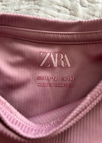 Zara Kız Çocuk Pembe Kısa Kollu Tişört - Görsel 2