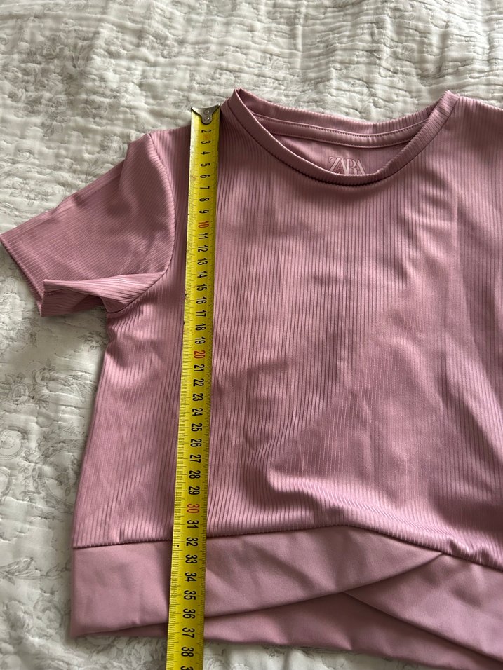 Zara Kız Çocuk Pembe Kısa Kollu Tişört - Görsel 3