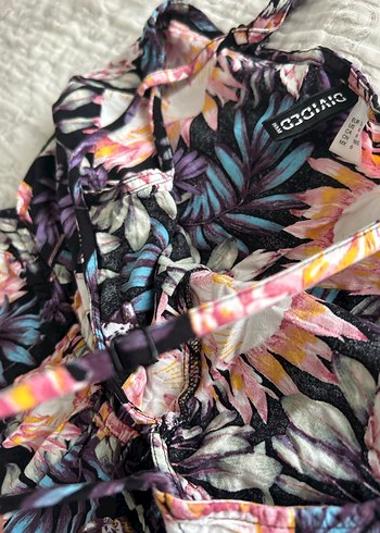 Çiçek Desenli Kadın Mini Tulum - Görsel 5