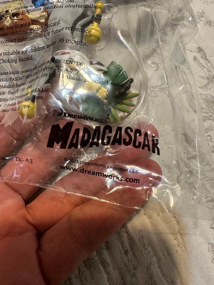 Madagascar Temalı Gri Figür Seti - Görsel 2