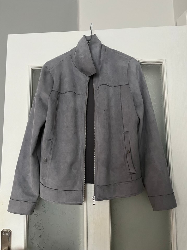Gri Süet Kadın Ceket - Görsel 2