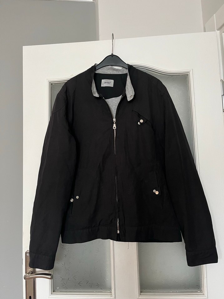 Gri DüğmeliKeten Ceket - Görsel 2