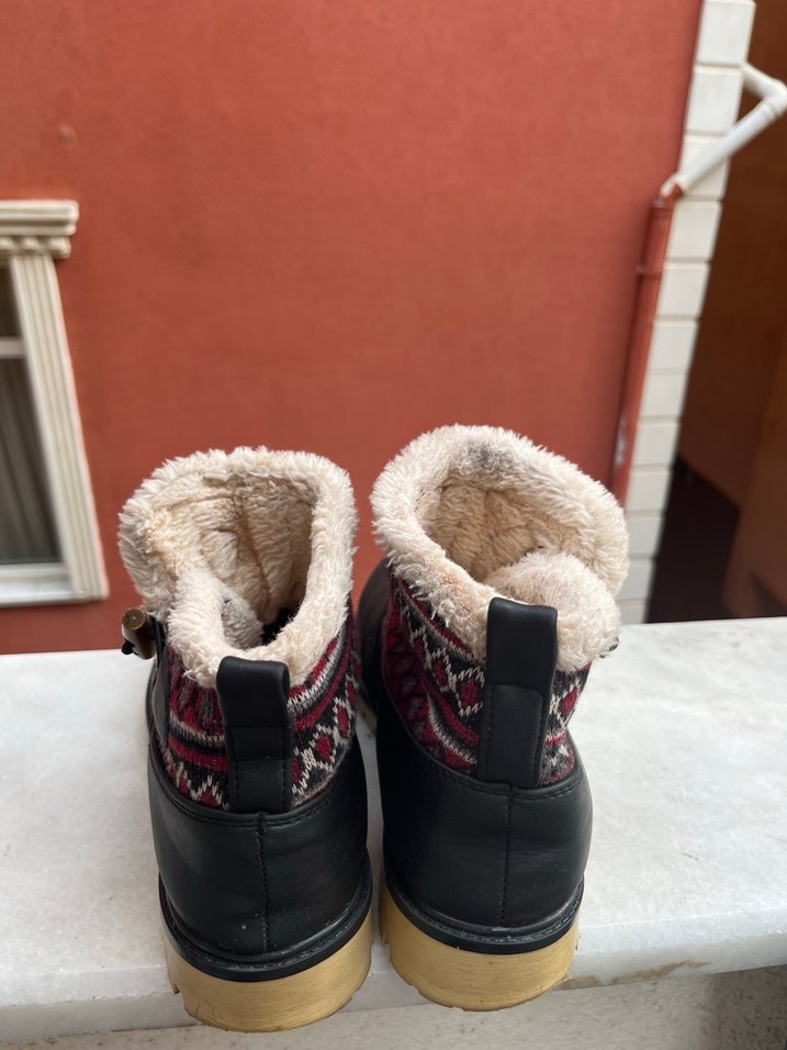 Kürklü Bohem Tarzı Kadın Botu - Görsel 2