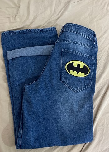 Diğer Batman Logolu Mavi Denim Jean