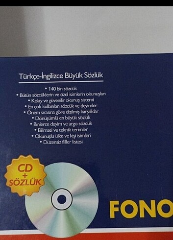 Orijinal FONO İngilizce-TR sözlük seti 2Li + CD! SIFIR ÜRÜN! - Görsel 5