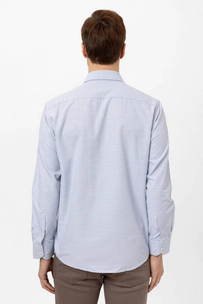 Gri Erkek Uzun Kollu Regular Fit Gömlek - Görsel 2