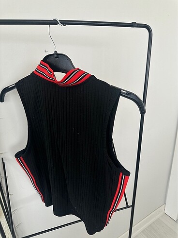 Diğer Siyah Tshirt Crop