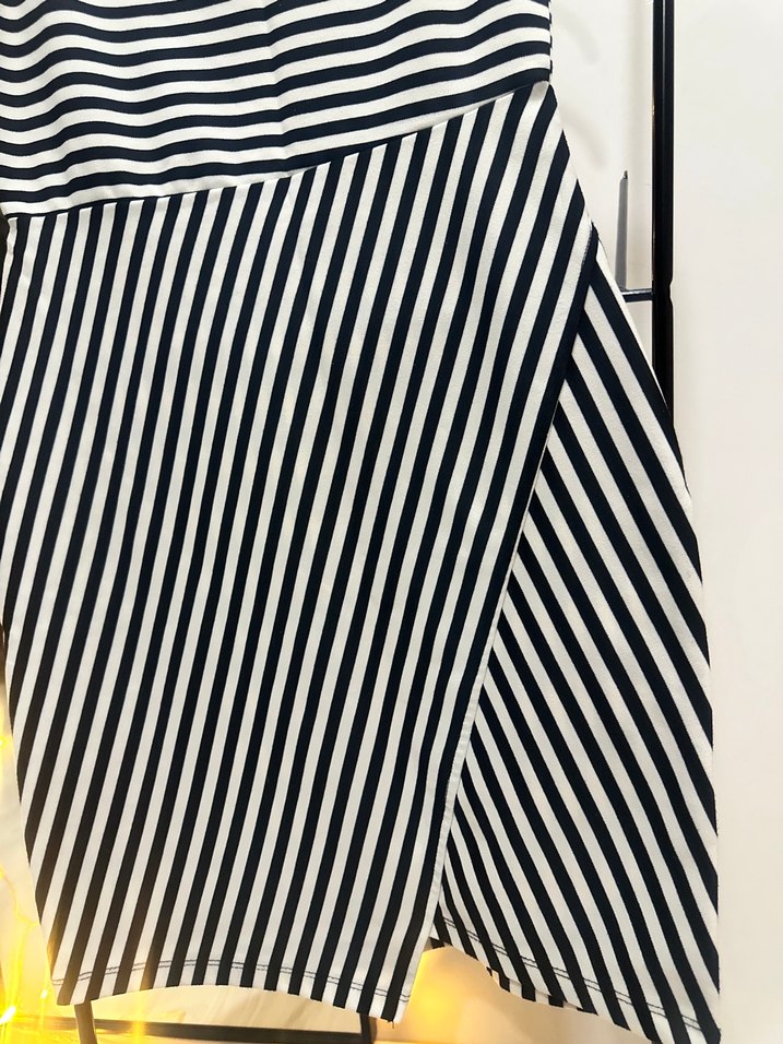 Çizgili Mini Elbise - Görsel 2