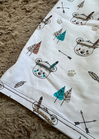 Desenli Şort Pijama - Görsel 2