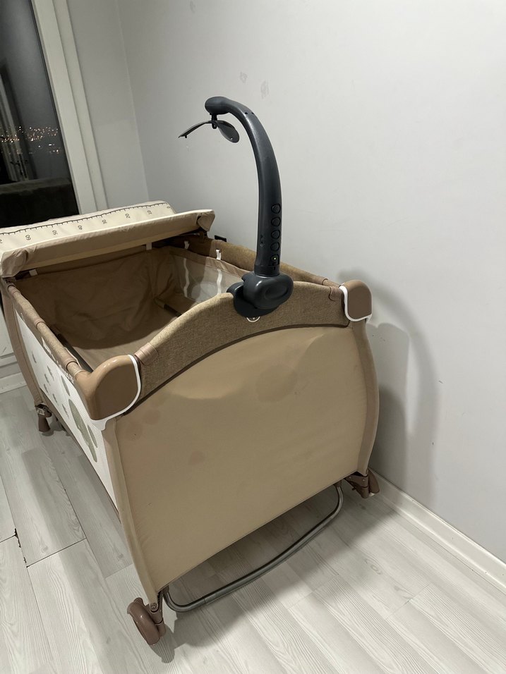 Bej KRAFT Calipso Elite Oyun Parkı Yatağı Beşiği - Görsel 2