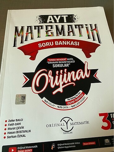 Orijinal AYT Matematik Soru Bankası 2025