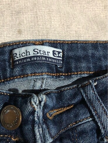 Koyu mavi kot pantolon rich star - Görsel 3