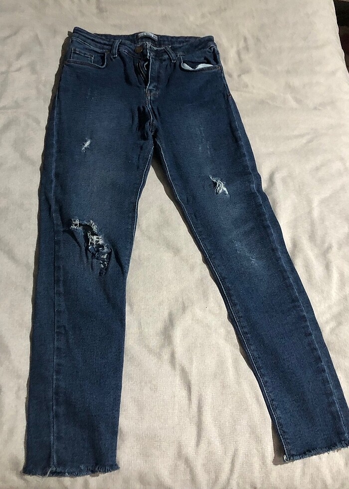 Koyu mavi kot pantolon rich star - Görsel 2