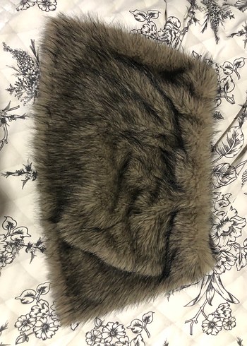 Kürk etek kahverengi S - Görsel 3