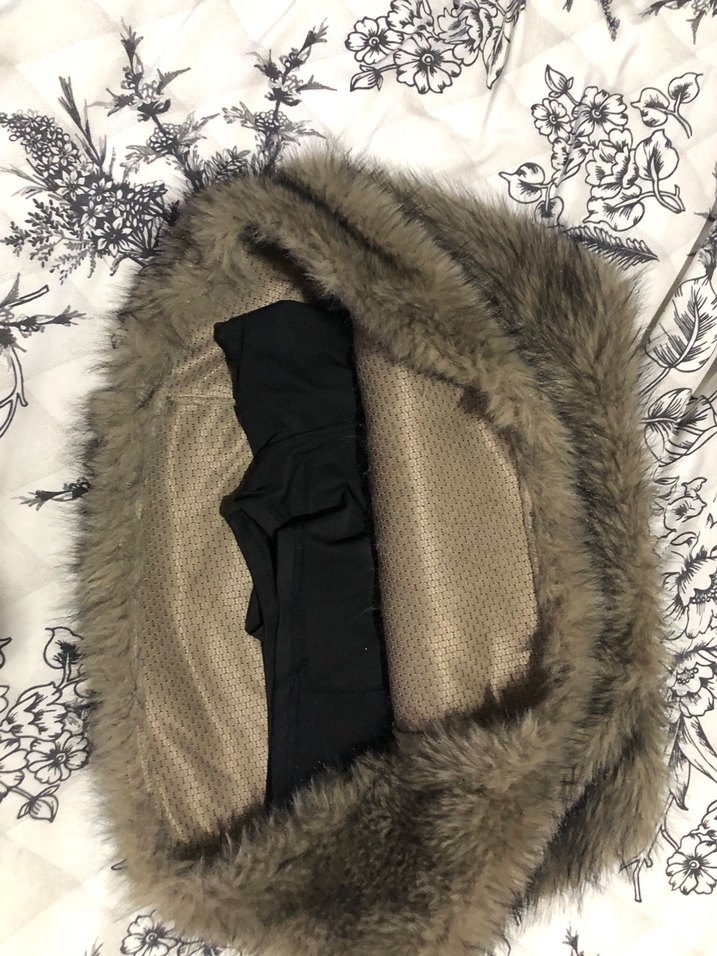 Kürk etek kahverengi S - Görsel 5