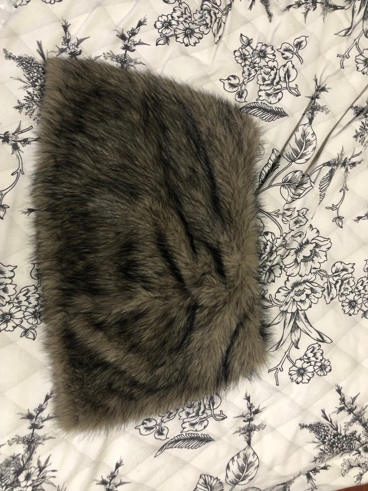 Kürk etek kahverengi S - Görsel 4