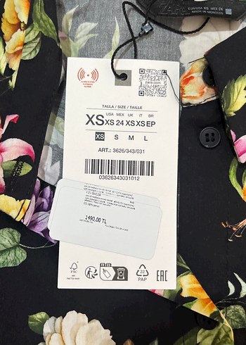Zara Çiçek Desenli Bohem Kadın Gömlek
