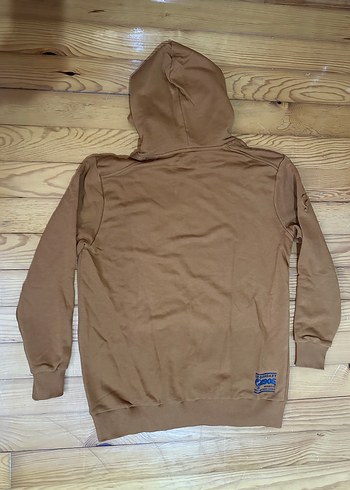 Erkek Kahverengi Kapüşonlu Sweatshirt - Görsel 2