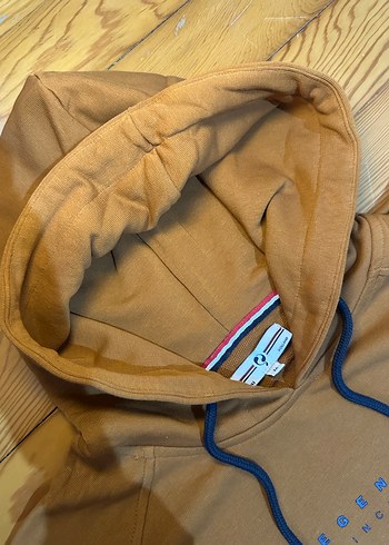 Erkek Kahverengi Kapüşonlu Sweatshirt - Görsel 3