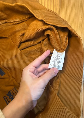 Erkek Kahverengi Kapüşonlu Sweatshirt - Görsel 5