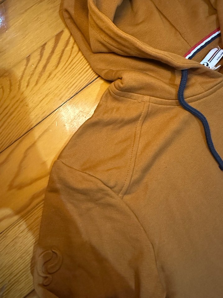 Erkek Kahverengi Kapüşonlu Sweatshirt - Görsel 4