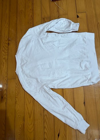 Beyaz Erkek Uzun Kollu Sweatshirt - Görsel 2