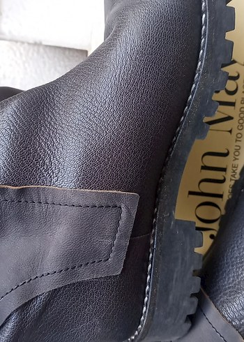 Koyu gri Tokalı Diz Boyu Bot - Görsel 5