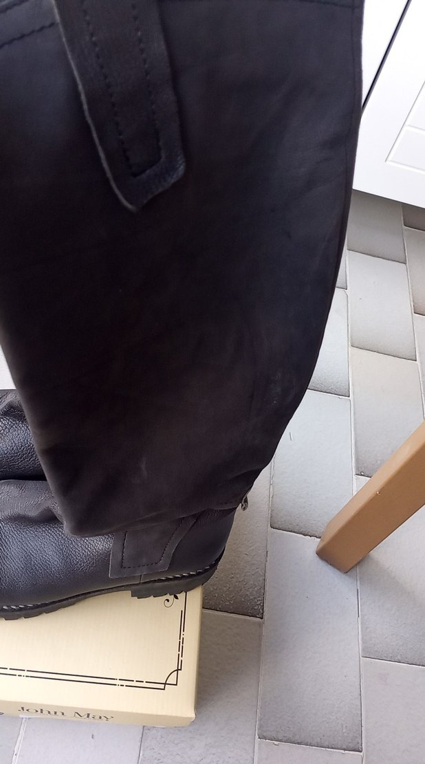 Koyu gri Tokalı Diz Boyu Bot - Görsel 2