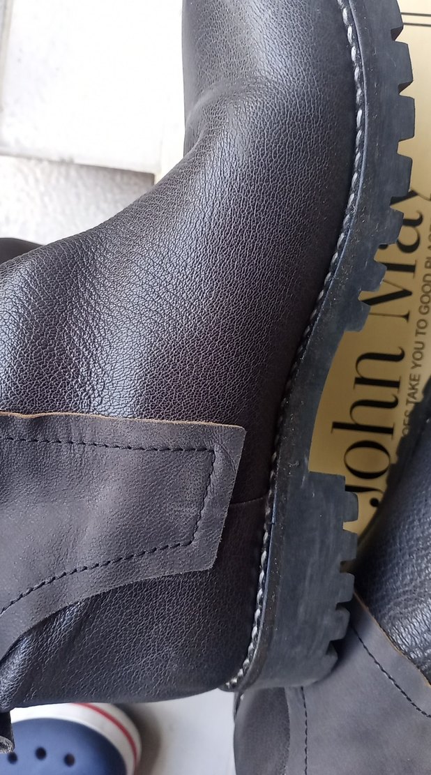 Koyu gri Tokalı Diz Boyu Bot - Görsel 5