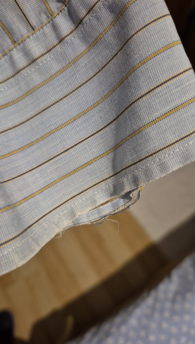 açık mavi Çizgili Erkek Keten Gömlek - Görsel 5