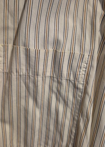 Beymen Beyaz Gri Çizgili Erkek Gömlek - Görsel 3