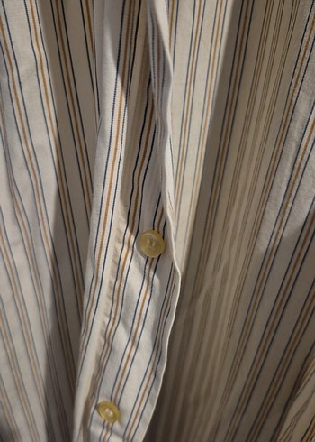 Beymen Beyaz Gri Çizgili Erkek Gömlek - Görsel 4