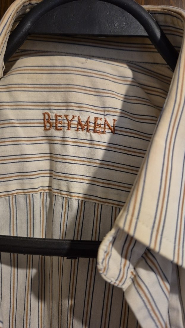 Beymen Beyaz Gri Çizgili Erkek Gömlek - Görsel 2