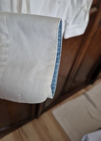 Beyaz Pamuklu Erkek Gömlek - Görsel 4