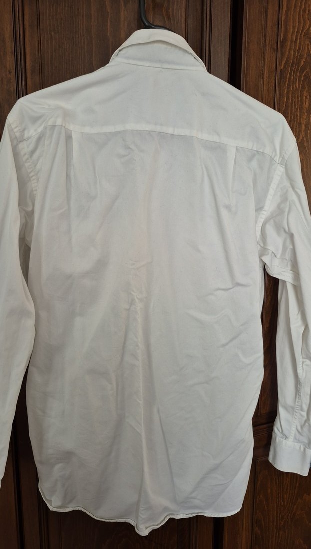 Beyaz Pamuklu Erkek Gömlek - Görsel 5