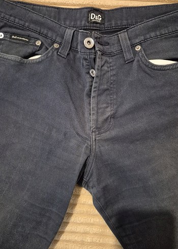 D&G lacivert Düğmeli erkek kanvas Pantolon - Görsel 2