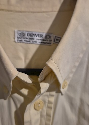 Düğmeli çok açık sarı Erkek Gömlek - Görsel 2