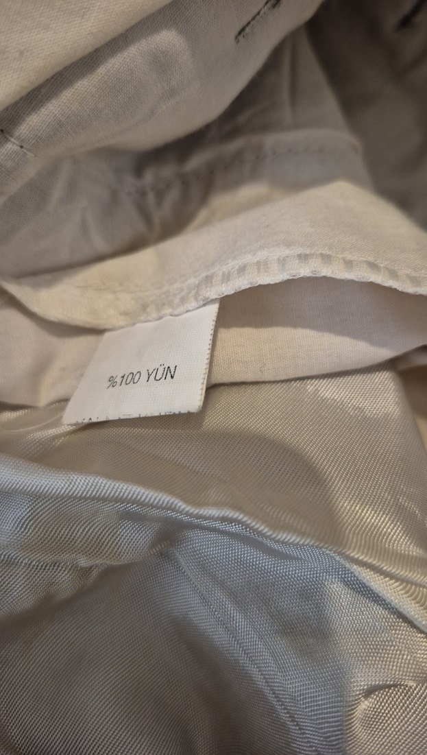 Gri kumaş Pilili Erkek Pantolon - Görsel 3