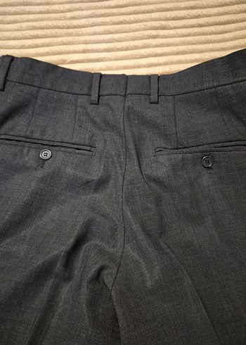 Zara marka Gri Regular Fit Düğmeli Erkek Kumaş Pantolon - Görsel 6