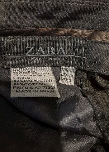 Zara marka Gri Regular Fit Düğmeli Erkek Kumaş Pantolon - Görsel 2