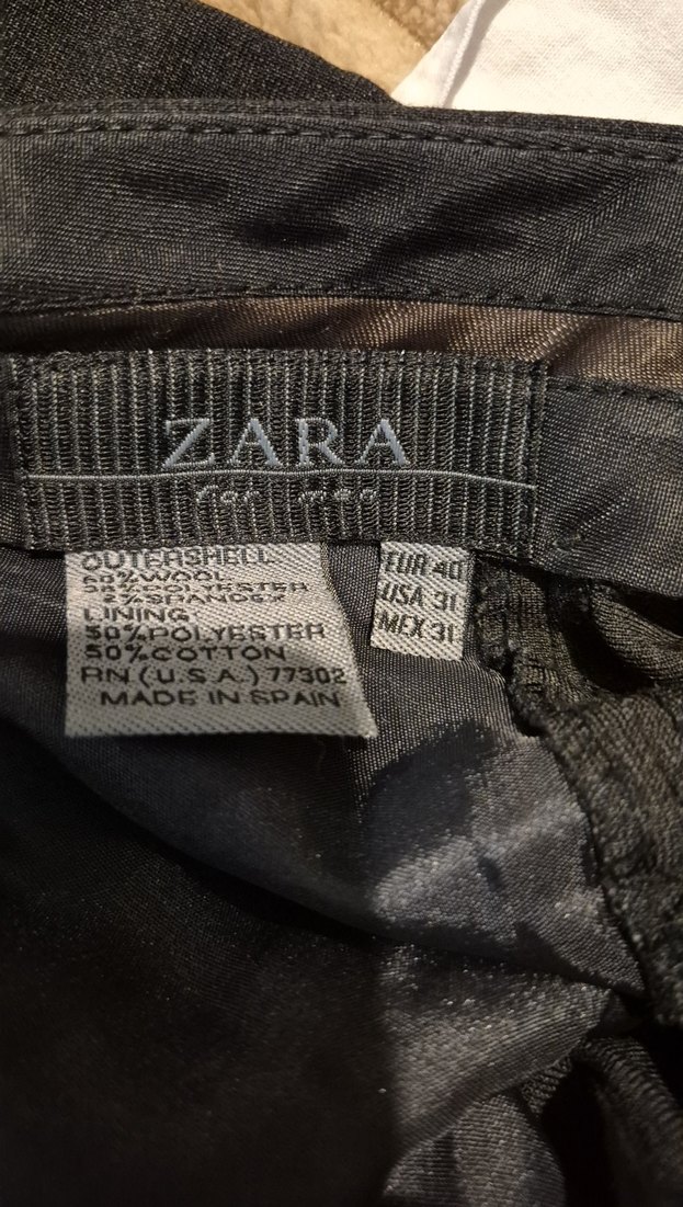 Zara marka Gri Regular Fit Düğmeli Erkek Kumaş Pantolon - Görsel 2