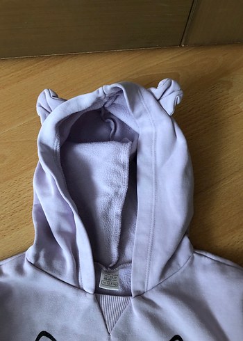 Gri Kapüşonlu Uzun Kollu Bebek Kız Takımı - Görsel 4